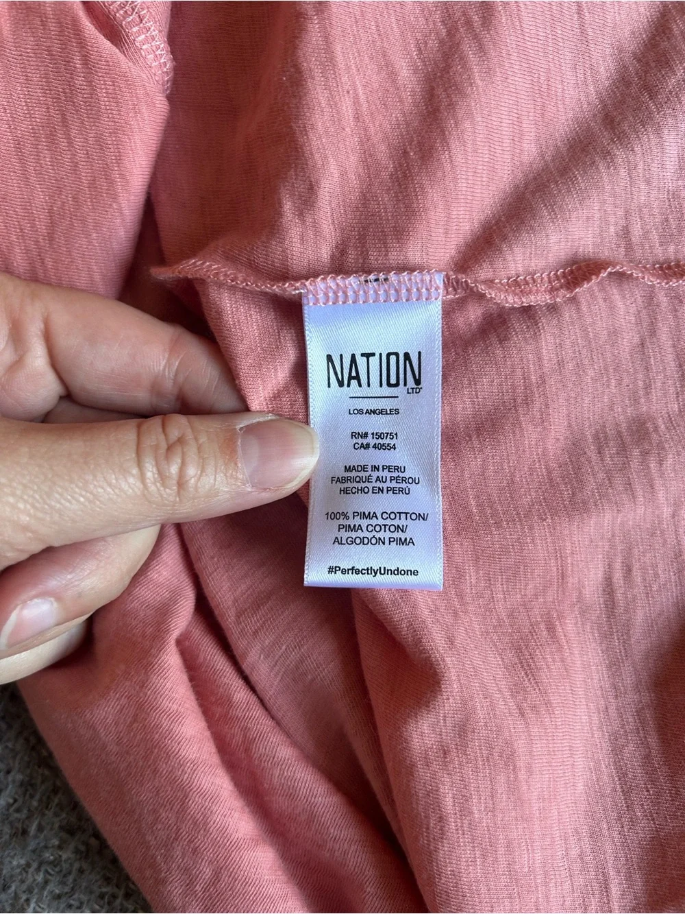 Nation Los Angeles Pink Ruffle Sleeve Women's Top | Size Large - NWOT
